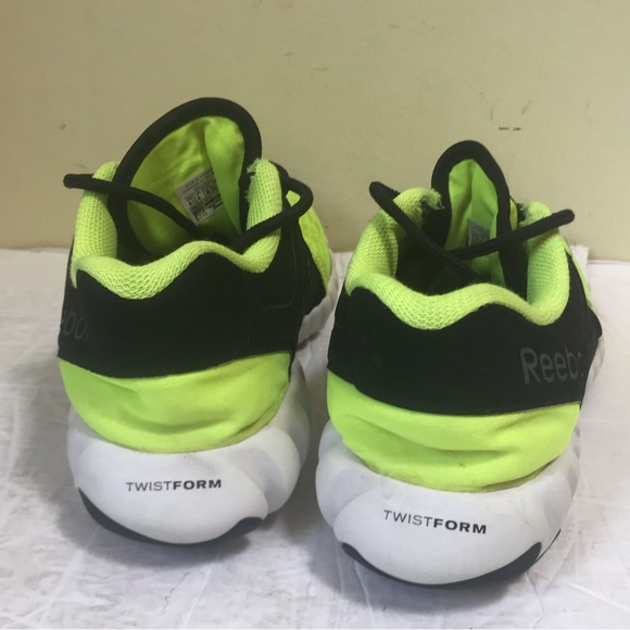Reebok Twist Form Running Shoes Sneakers Neon Green Black Mesh Lightweight Nylon - Picture 4 of 15